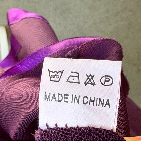 Womens 2XL Sheer Mesh Babydoll Mini Slip Dress Sequins Embroidery Purple Sexy - Picture 6 of 9